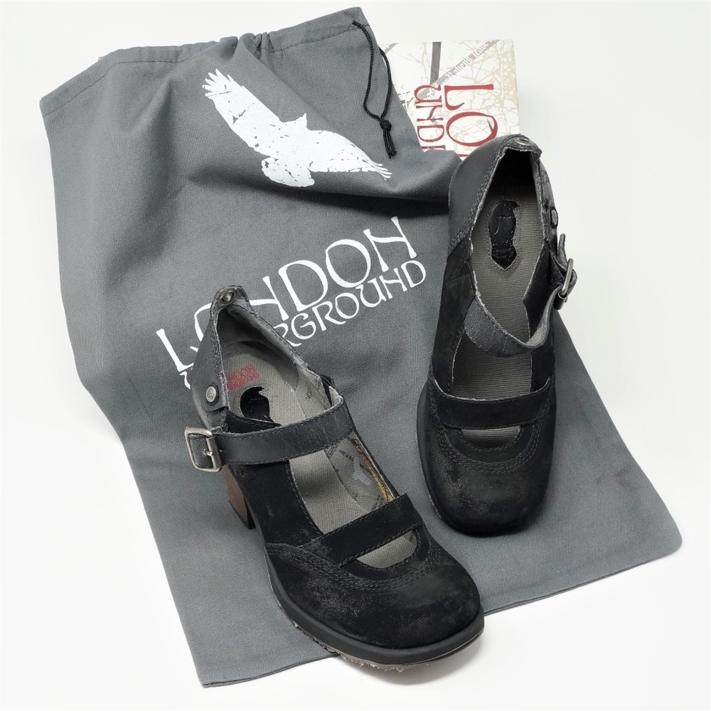 Blk Suede Mary Jane